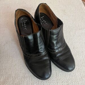 Boho western Born Concept leather ankle booties with 3” heel